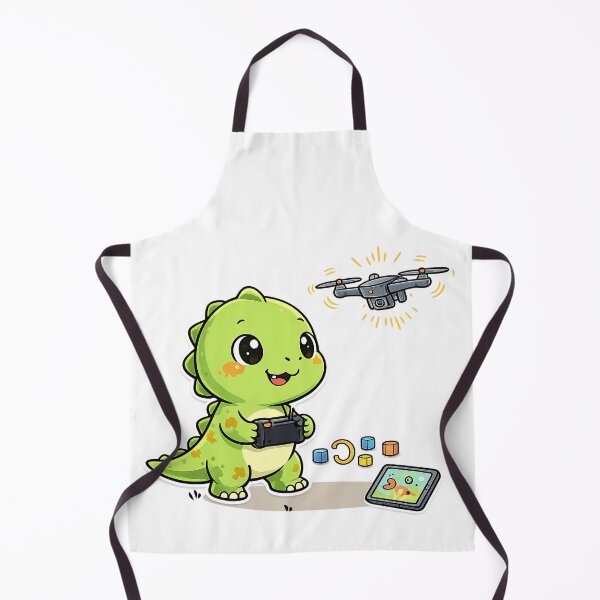 Item preview, Cute Baby Dinosaur Drone Gamer Cartoon Kawaii Dino Tech Gaming Illustration designed and sold by MeeraArts&Crafts.