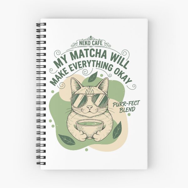Item preview, My Matcha Will Make Everything Okay Neko Cafe designed and sold by LuminOrb.