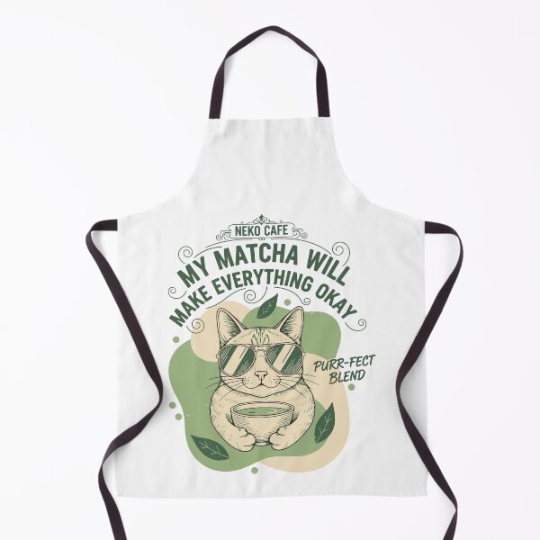 Item preview, My Matcha Will Make Everything Okay Neko Cafe designed and sold by LuminOrb.