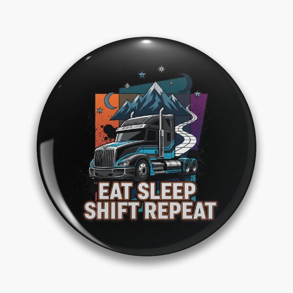 Item preview, Eat Sleep Shift Repeat - Semi Truck Driver Aesthetic designed and sold by BounoWorld.