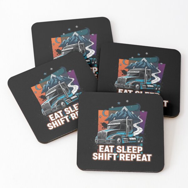 Item preview, Eat Sleep Shift Repeat - Semi Truck Driver Aesthetic designed and sold by BounoWorld.
