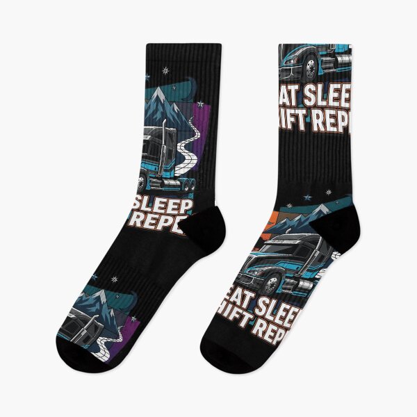 Item preview, Eat Sleep Shift Repeat - Semi Truck Driver Aesthetic designed and sold by BounoWorld.