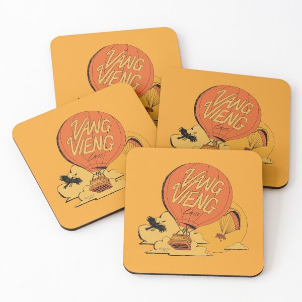 Item preview, Vang Vieng, Laos Souvenir - Sunset Hot Air Ballooning and Paramotoring designed and sold by Justinerye.
