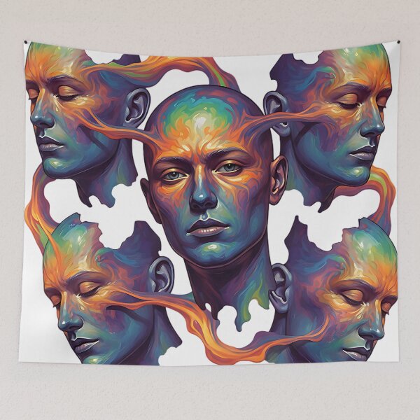 Item preview, mental art waves five faces designed and sold by Metaverse8.