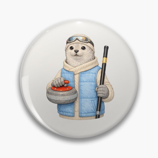 Item preview, Cozy Otter Curler — Winter Sports Quiet Character designed and sold by Ombrya.