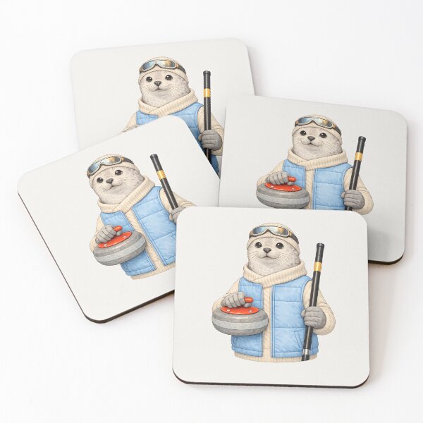 Item preview, Cozy Otter Curler — Winter Sports Quiet Character designed and sold by Ombrya.