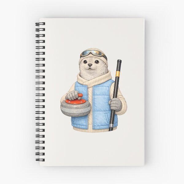 Item preview, Cozy Otter Curler — Winter Sports Quiet Character designed and sold by Ombrya.