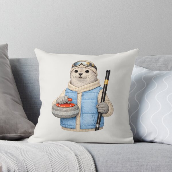 Item preview, Cozy Otter Curler — Winter Sports Quiet Character designed and sold by Ombrya.