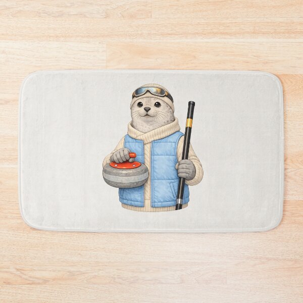 Item preview, Cozy Otter Curler — Winter Sports Quiet Character designed and sold by Ombrya.