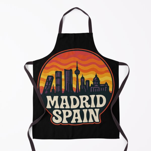 Item preview, Madrid Spain Skyline Retro Travel designed and sold by TomFrontierArt.