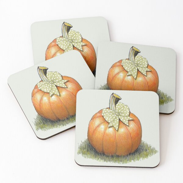 Item preview, Pumpkin with Festive Polka Dotted Bow designed and sold by JoyfulWhimsy.