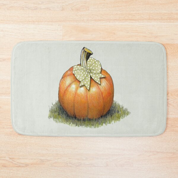 Item preview, Pumpkin with Festive Polka Dotted Bow designed and sold by JoyfulWhimsy.
