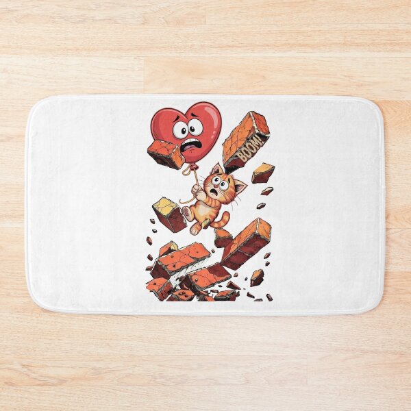 Item preview, Love in Chaos Funny Cartoon Cat. Sometimes emotions appear suddenly and go “BOOM!”. designed and sold by Creative-Sanc.