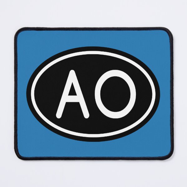 Item preview, AO Initials Monogram Oval White Letters designed and sold by Jeallan Designs.