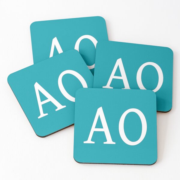 Item preview, AO Initials Monogram Elegant White Letters designed and sold by Jeallan Designs.