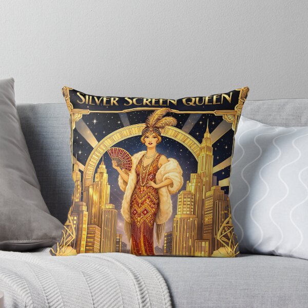 Item preview, Silver Screen Queen – Art Deco Glamour Poster designed and sold by sunbowjp stadio.