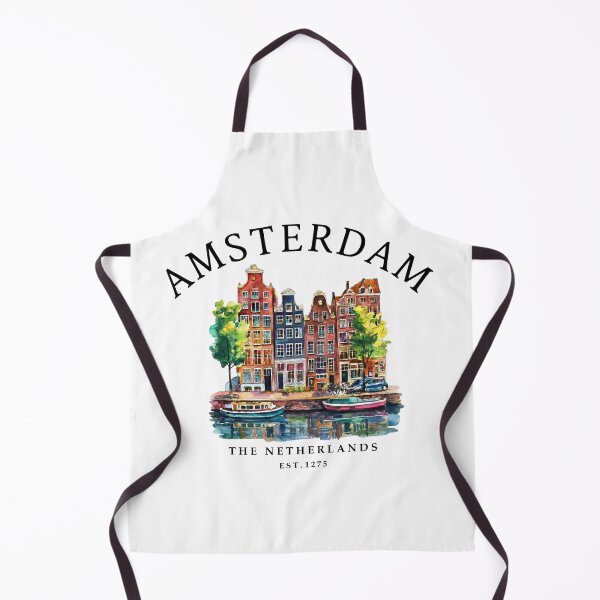 Item preview, Amsterdam Canal Houses - Colorful Watercolor Souvenir designed and sold by Shopeon Designs.