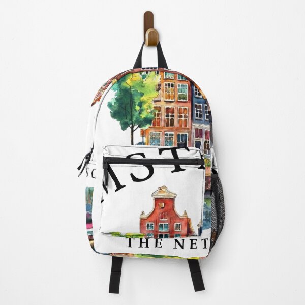 Item preview, Amsterdam Canal Houses - Colorful Watercolor Souvenir designed and sold by Shopeon Designs.