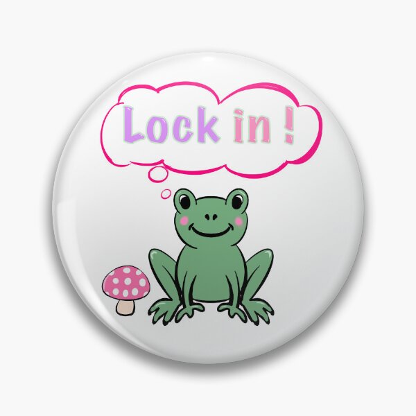 Item preview, "Lock In!" Frog - Get Focused Hustle Culture & Motivation Cartoon designed and sold by Artonmytee.