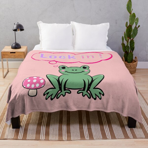Item preview, "Lock In!" Frog - Get Focused Hustle Culture & Motivation Cartoon designed and sold by Artonmytee.