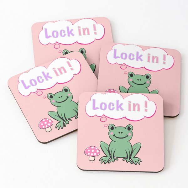 Item preview, "Lock In!" Frog - Get Focused Hustle Culture & Motivation Cottagecore Cartoon designed and sold by Artonmytee.