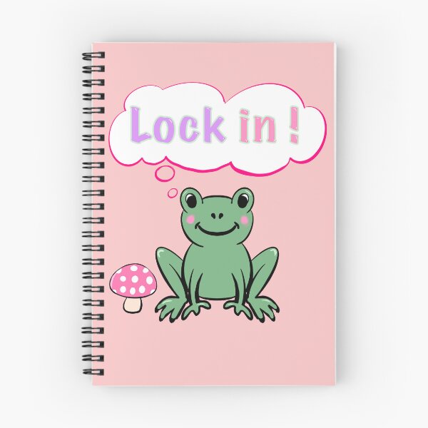 Item preview, "Lock In!" Frog - Get Focused Hustle Culture & Motivation Cottagecore Cartoon designed and sold by Artonmytee.
