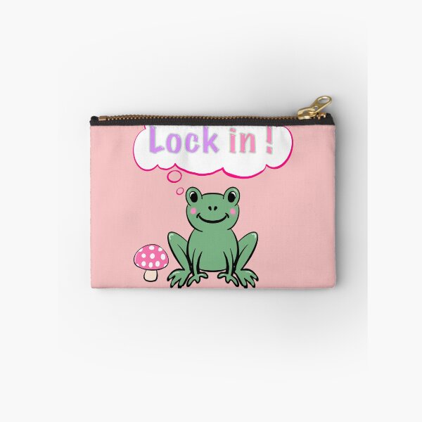 Item preview, "Lock In!" Frog - Get Focused Hustle Culture & Motivation Cottagecore Cartoon designed and sold by Artonmytee.