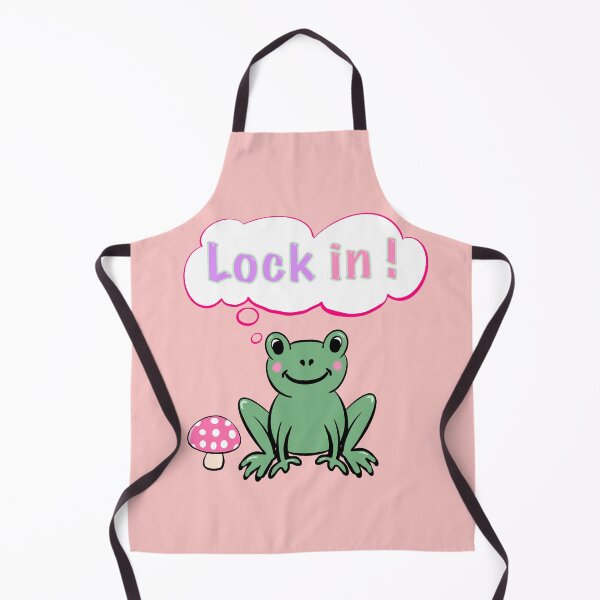 Item preview, "Lock In!" Frog - Get Focused Hustle Culture & Motivation Cottagecore Cartoon designed and sold by Artonmytee.