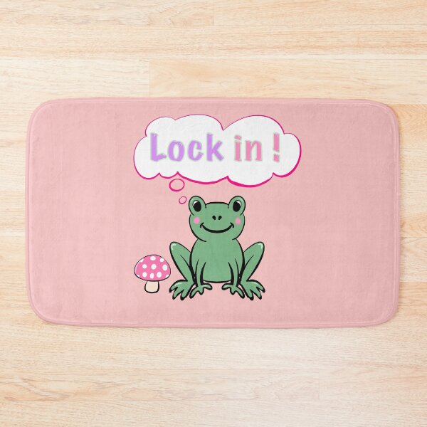 Item preview, "Lock In!" Frog - Get Focused Hustle Culture & Motivation Cottagecore Cartoon designed and sold by Artonmytee.