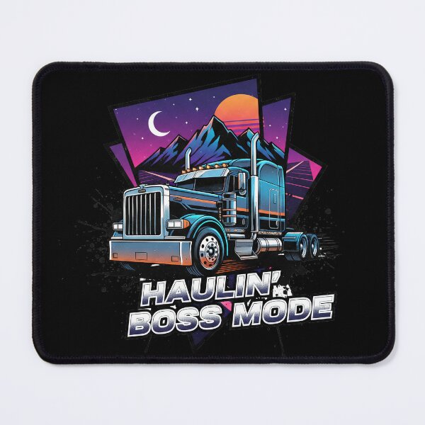 Item preview, Haulin' Boss Mode - Retro Night Trucker Aesthetic designed and sold by BounoWorld.
