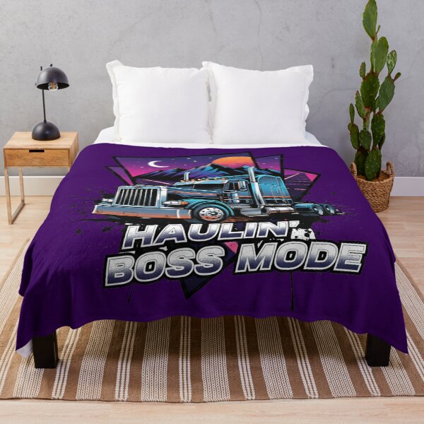 Item preview, Haulin' Boss Mode - Retro Night Trucker Aesthetic designed and sold by BounoWorld.