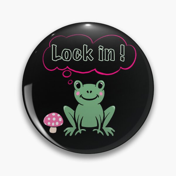 Item preview, "Lock In!" Frog - Get Focused Hustle Culture & Motivation inspirational Cartoon designed and sold by Artonmytee.
