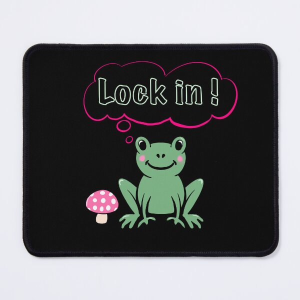 Item preview, "Lock In!" Frog - Get Focused Hustle Culture & Motivation inspirational Cartoon designed and sold by Artonmytee.