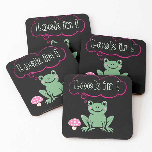 Item preview, "Lock In!" Frog - Get Focused Hustle Culture & Motivation inspirational Cartoon designed and sold by Artonmytee.