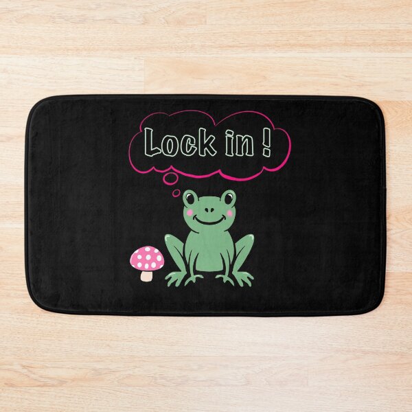 Item preview, "Lock In!" Frog - Get Focused Hustle Culture & Motivation inspirational Cartoon designed and sold by Artonmytee.