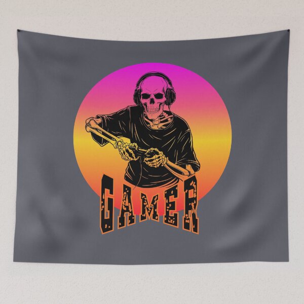 Item preview, Skeleton Gamer Playing Video Games designed and sold by Szpaku desart .