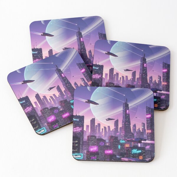 Item preview, Synthwave Future: Neon Cyberpunk Cityscape designed and sold by RBCTk.
