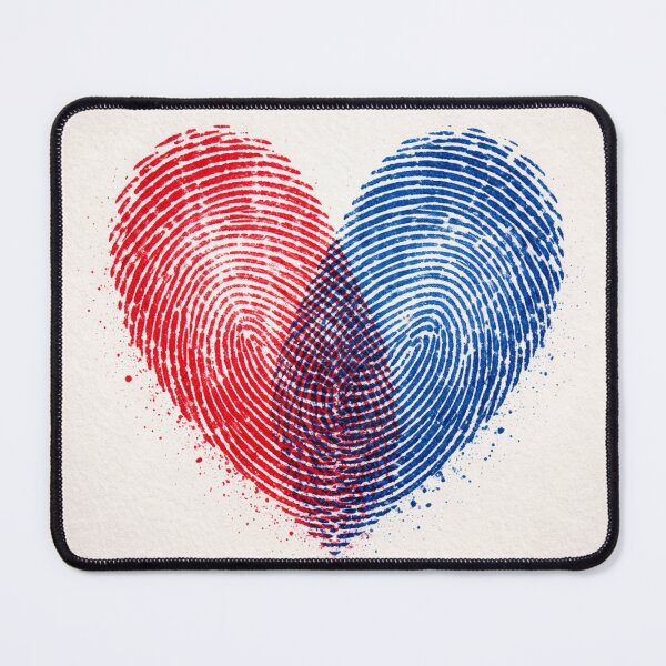 Item preview, Two Souls One Heart – Red and Blue Fingerprint Love Art designed and sold by Velaty.