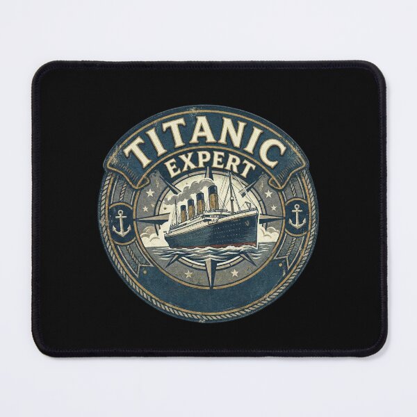 Item preview, RMS Titanic Expert - Classic Steamship Heritage Emblem Badge designed and sold by NewRedLady.