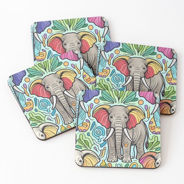 Item preview, Colorful Adventures Await with Charming Elephant Designs   designed and sold by Vanich-Panich.