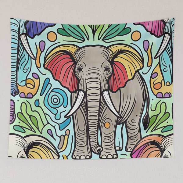 Item preview, Colorful Adventures Await with Charming Elephant Designs   designed and sold by Vanich-Panich.