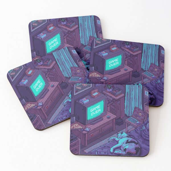 Item preview, GAME OVER | Retro 90s Pixel Art Cozy Gamer Room designed and sold by ThePromptStudio.
