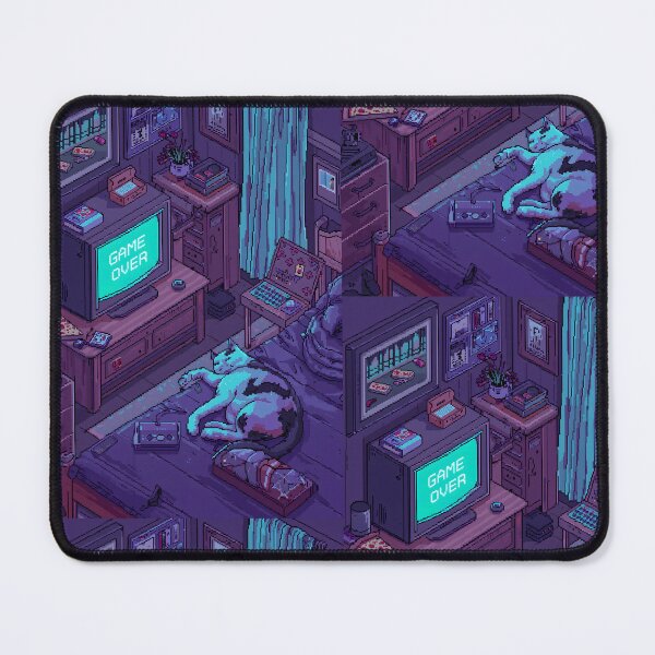 Item preview, GAME OVER | Retro 90s Pixel Art Cozy Gamer Room designed and sold by ThePromptStudio.
