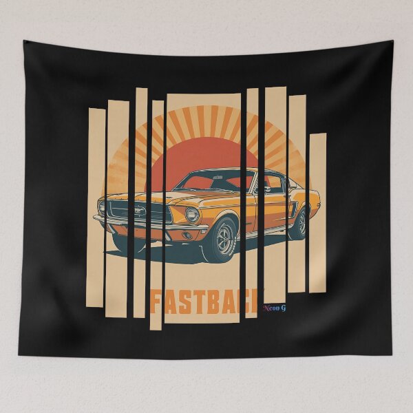 Item preview, For Mustan Fastbac 1967, retro illustration 10 designed and sold by Neon G.