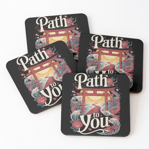 Item preview, Path To You - Japanese Torii Dragon Koi Waves Valentine Journey designed and sold by DarylWelsh2024.