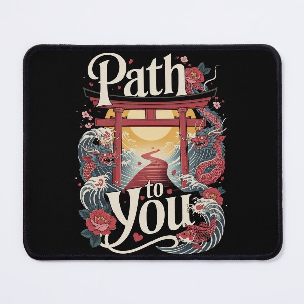 Item preview, Path To You - Japanese Torii Dragon Koi Waves Valentine Journey designed and sold by DarylWelsh2024.