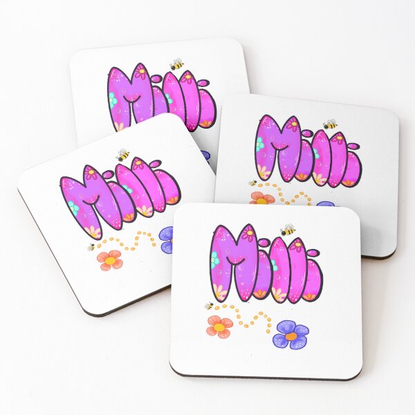 Item preview, Milli popular girls first name in pink purple with  bees and flowers. Personalized personalised customised name Milli designed and sold by Artonmytee.
