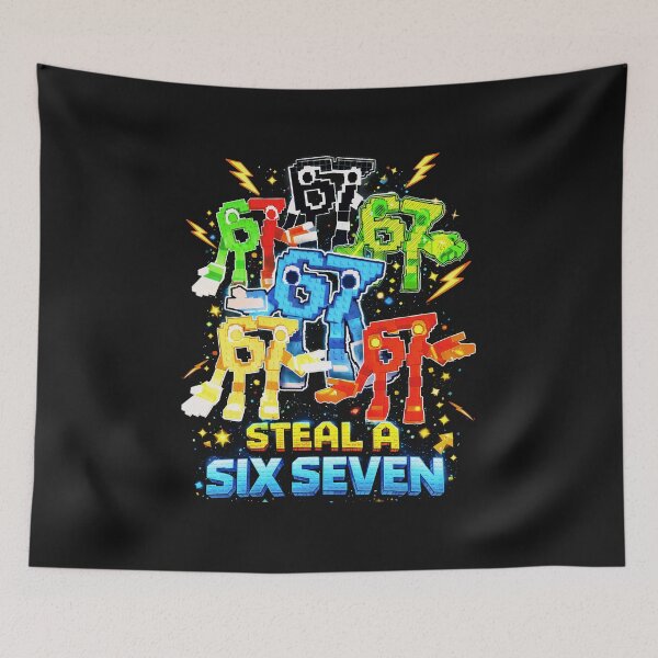 Item preview, Steal A Six Seven Italian Brainrot Rainbow Squad 67 Pixel Meme Birthday Boys Gift For Boy Kids designed and sold by ArmyAbodo.