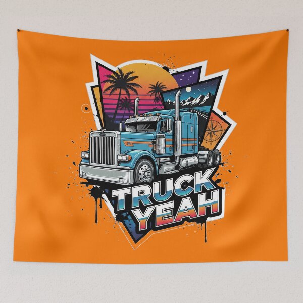 Item preview, Truck Yeah - Retro Sunset Trucker Aesthetic designed and sold by BounoWorld.