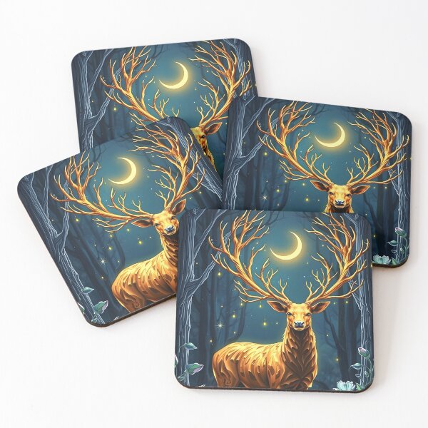 Item preview, Golden Wood Deer, Ai Generated Art   designed and sold by ACC .